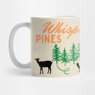 Whispering Pines Working Goat Ranch Orange and Black Mug